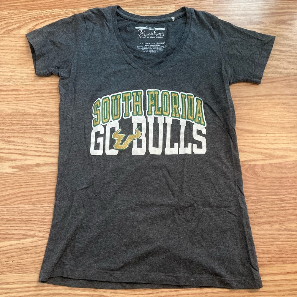 University of South Florida USF Bulls womens v neck t shirt tampa